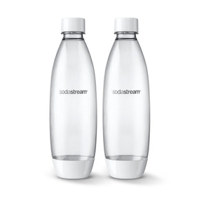 Sodastream 1741261010 Slim Carbonating Bottle, 1 L Capacity, Plastic, White, Pack of 4
