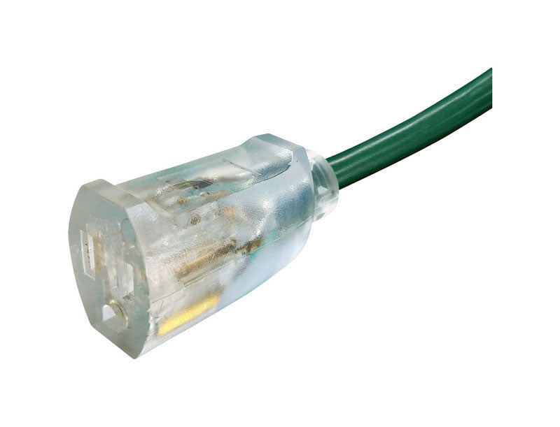 Projex Indoor or Outdoor 25 ft. L Green Triple Outlet Cord 14/3 STW