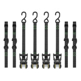 SmartStrap 4630 Tactical Tie-Down, 1 in W, 14 ft L, Polyester, Dark Gray, 500 lb Working Load, S-Hook End