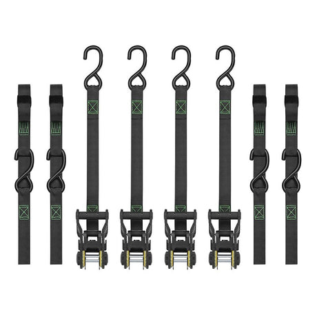 SmartStrap 4630 Tactical Tie-Down, 1 in W, 14 ft L, Polyester, Dark Gray, 500 lb Working Load, S-Hook End