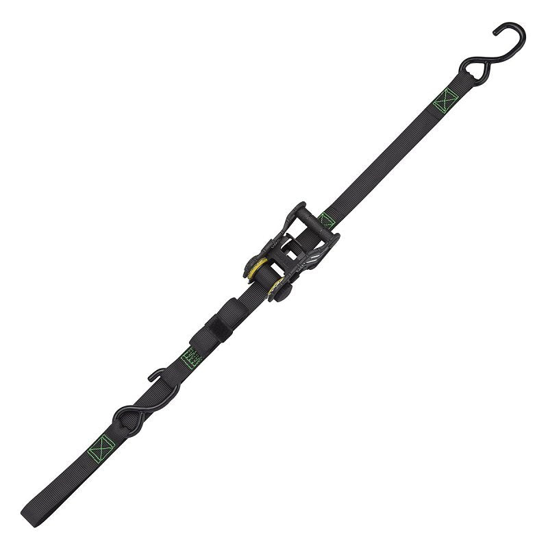 SmartStrap 4630 Tactical Tie-Down, 1 in W, 14 ft L, Polyester, Dark Gray, 500 lb Working Load, S-Hook End