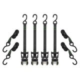 SmartStrap 4630 Tactical Tie-Down, 1 in W, 14 ft L, Polyester, Dark Gray, 500 lb Working Load, S-Hook End