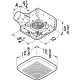 Broan-NuTone Flex Series 110 CFM 1.5 Sones Bathroom Ventilation Fan with Lighting