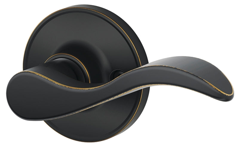 Schlage J Series J170SEV716RH Right Hand Dummy Lever, Right Hand, Mechanical Lock, Aged Bronze, Metal, Residential