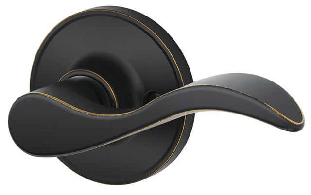 Schlage J Series J170SEV716RH Right Hand Dummy Lever, Right Hand, Mechanical Lock, Aged Bronze, Metal, Residential