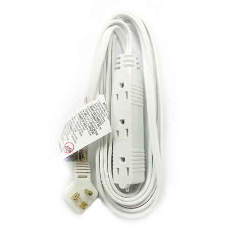 Projex Indoor 12 ft. L White Slim Plug Cord 16/3 SPT-3