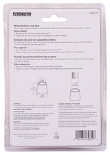 ProSource FE-50646-PS Furniture Leg Tip, Round, Rubber, White, 1-1/8 in Dia, 1-5/8 in H