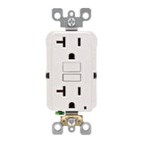 Leviton SmartlockPro 20 amps 125 V Duplex White GFCI Outlet 5-20R 1 pk