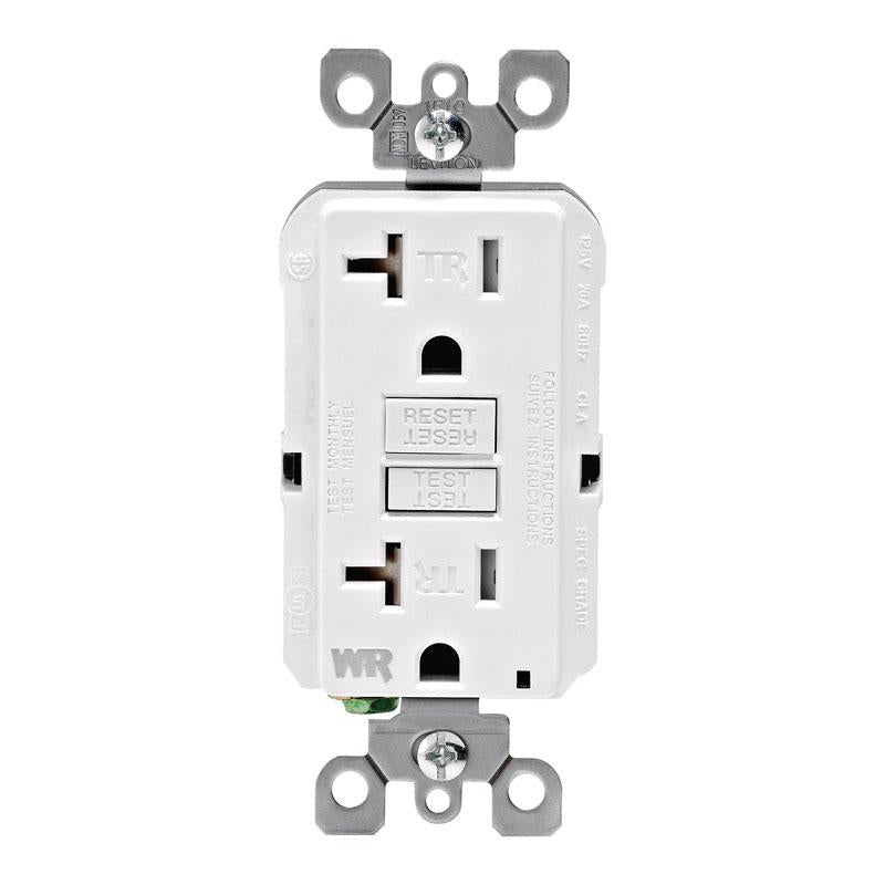 Leviton SmartlockPro 20 amps 125 V Duplex White GFCI Outlet 5-20R 1 pk