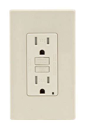 Leviton 15 amps 125 V Light Almond Outlet/Wallplate 5-15R 1 pk