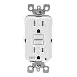 Leviton SmartlockPro 15 amps 125 V Duplex White GFCI Outlet 5-15R 1 pk