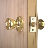 Prime-Line U 9549 Lock and Door Reinforcer, 2-3/4 in Backset, 1-3/8 in Thick Door, Brass, Bright Brass, 9 in H