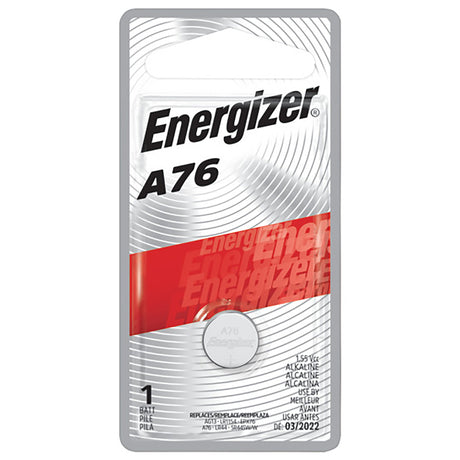 Energizer Alkaline A76 1.5 V 150 mAh Button Cell Battery 1 pk, Pack of 6