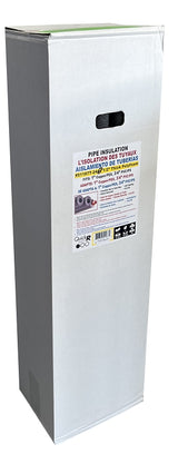 Quick R 51187T Pipe Insulation, 1-1/8 in ID x 2-1/8 in OD Dia, 46 in L, Poly Foam w/2 glue strips, Charcoal, Pack of 20