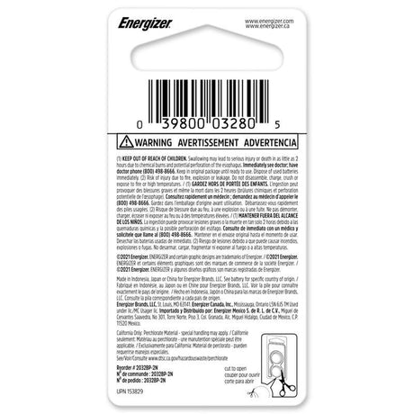 Energizer Lithium 2032 3 V Electronic/Watch Battery 2 pk