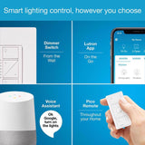 Lutron Caseta White 150 W Wireless Smart-Enabled Dimmer Switch w/Remote Control 1 pk