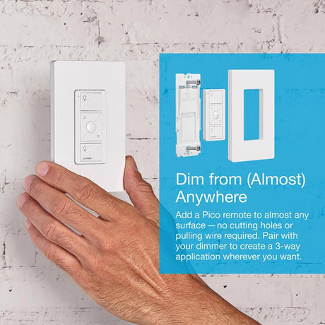Lutron Caseta White 150 W Wireless Smart-Enabled Dimmer Switch w/Remote Control 1 pk