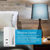 Lutron Caseta White 100 W Plug-In Smart-Enabled Dimmer Switch w/Remote Control 1 pk