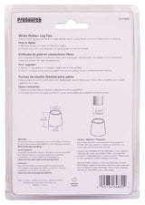 ProSource FE-50647-PS Furniture Leg Tip, Round, Rubber, White, 1-1/4 in Dia, 1-5/8 in H