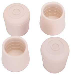 ProSource FE-50647-PS Furniture Leg Tip, Round, Rubber, White, 1-1/4 in Dia, 1-5/8 in H