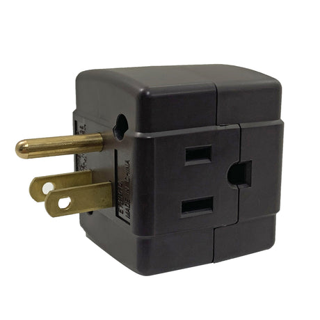 Projex Grounded 3 outlets Adapter 1 pk, Pack of 10