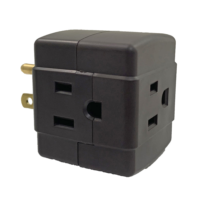 Projex Grounded 3 outlets Adapter 1 pk, Pack of 10