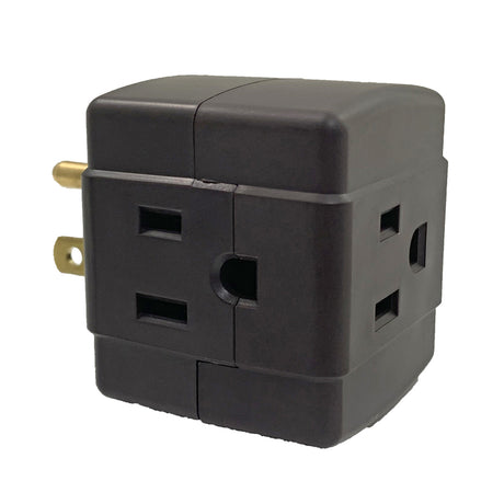 Projex Grounded 3 outlets Adapter 1 pk, Pack of 10