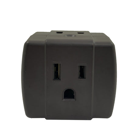 Projex Grounded 3 outlets Adapter 1 pk, Pack of 10