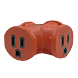 Projex Grounded 3 outlets Triple Tap Adapter 1 pk