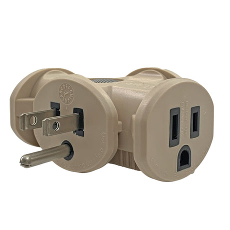 Projex Grounded 3 outlets Triple Tap Adapter 1 pk