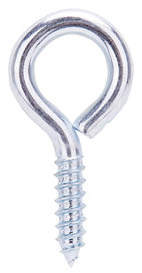 ProSource LR207 Screw Eye, 7.55 mm Dia Wire, 9.3 mm Thread, 1 in L Thread, 2-7/8 in OAL, 286 lb Working Load, Steel, Pack of 20