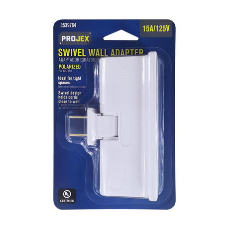 Projex Grounded 3 outlets Swivel Tap Adapter 1 pk, Pack of 5