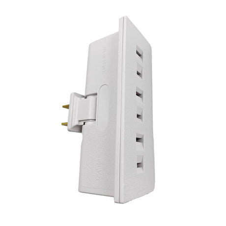Projex Grounded 3 outlets Swivel Tap Adapter 1 pk, Pack of 5