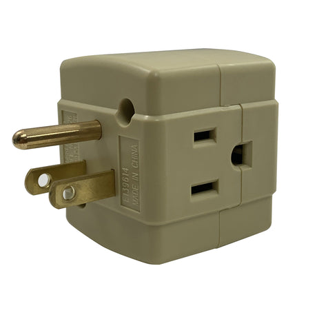 Projex Grounded 3 outlets Adapter 1 pk, Pack of 10