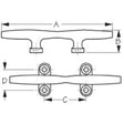 Sea-Dog 041710 Heavy Duty Stainless Steel Open Base Cleat, 10″