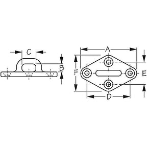 Stainless Diamond Eye Plate-3