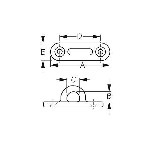 Stainless Oblong Eye Plate-3 1
