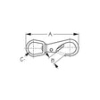 Brass Swivel Eye Snap Size-2, Carded