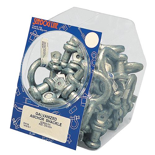 1/4" Galvanized Anchor Shackles, 50 Pieces