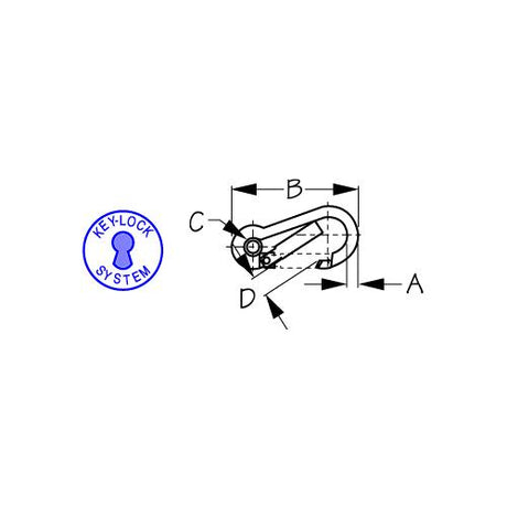 Sea-Dog 151105 Snap Hook With Eye Insert, 4″, Bulk