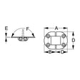 Sea-Dog 201555 Round Side Two Pin Hinge, 3" (Carded)