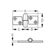 Chrome Brass Take-Apart Hinge(