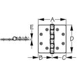 SeaDog Butt Hinge with Bearings - Commercial Pattern - Investment Cast 316 Stainless - 1/4″ Fastener