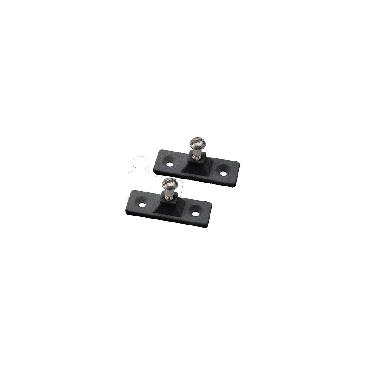 Side Mount Deck Hinge, 2-Hole, Black, Pair