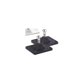 Side Mount Deck Hinge, 4-Hole, Black, Pair