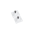Side Mount Deck Hinge, 4-Hole, White, Pair