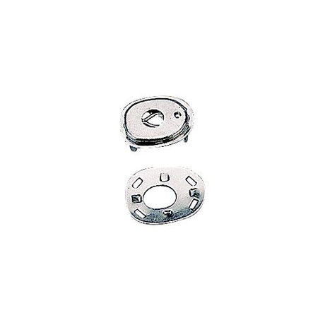 SeaDog 2991011 Canvas Socket &amp; Back Plate, Nickel Plated Brass, 3 Sets