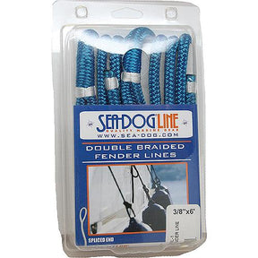 Sea Dog 302106006GW1 Premium Double Braided Nylon Fender Line, 1/4" x 6', Gold/White pr.