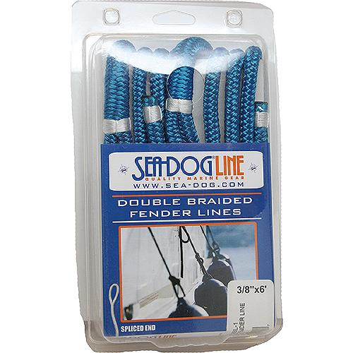 Sea Dog 302106006GW1 Premium Double Braided Nylon Fender Line, 1/4" x 6', Gold/White pr.