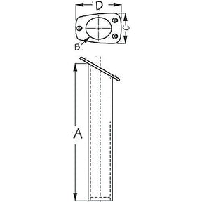 Narrow Gunnel Rod Holder, White
